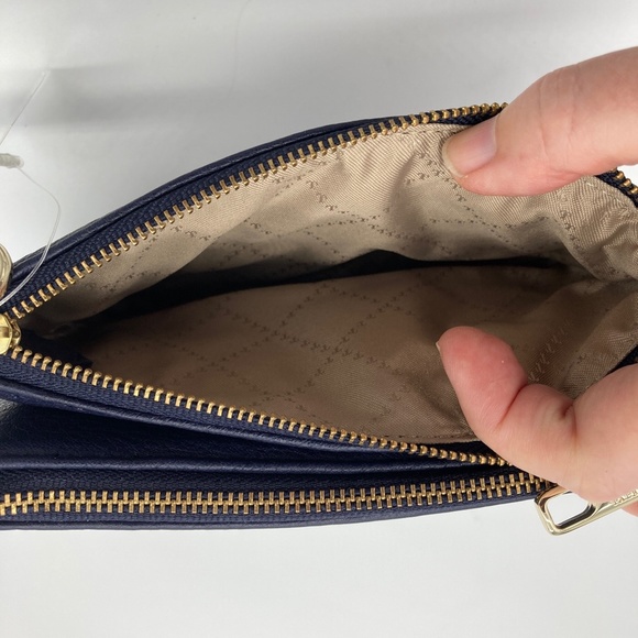 NWT Talbots Indigo Blue Leather Wristlet - Picture 6 of 7